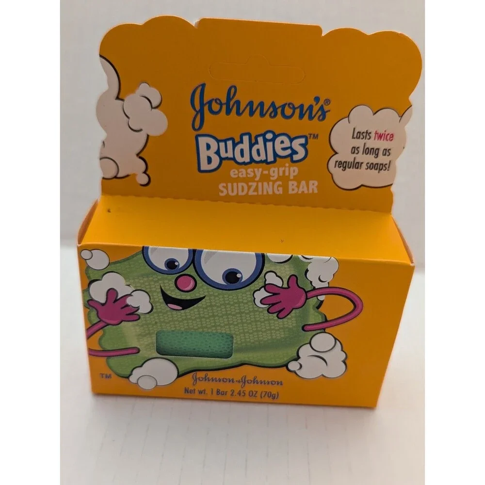 NIB JOHNSON'S Buddies Easy-Grip Sudzing Kids Bar Soap LOT OF 6 DISCONTINUED